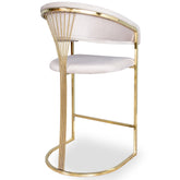 Scaun ALLEGRA - BAR 117cm, auriu cu tapiterie bej